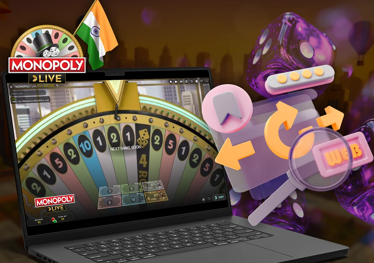 Monopoly Live features a money wheel, Mr. Monopoly, and bonus adventures through the board.